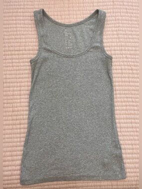 Gap The Essential Tank Medium Gray Grey Ribbed Fitted Tank Top Size Medium